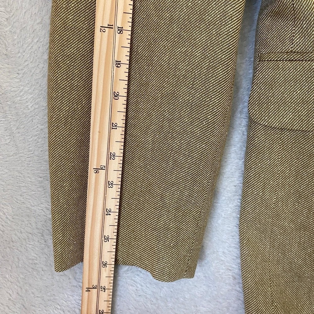 Vintage Y2K Lands End Silk Blazer Sport Coat Men 42L Gold Tan Preppy USA Made - Picture 13 of 13